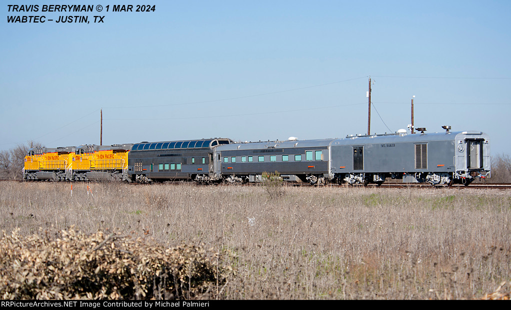 BNSF Passenger Cars and UP AC4400CWM's